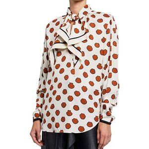 Johanna Ortiz Ancient Anecdotes Print Shirt Blouse Scarf Tie Neck Vase Pottery 8
